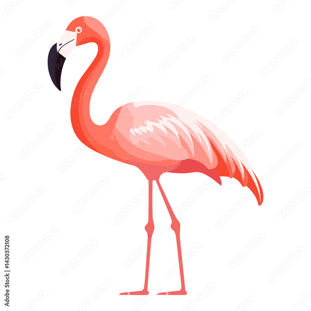 Fototapeta premium Flamingo illustration animal vector vector