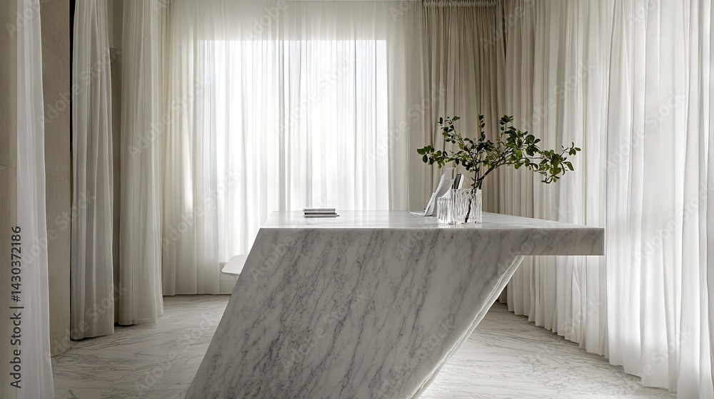 Sleek Office Minimalism: Sunlit Workspace with Design Aesthetics Design
Sleek Office Minimalism: Sunlit Workspace with Design Aesthetics Design