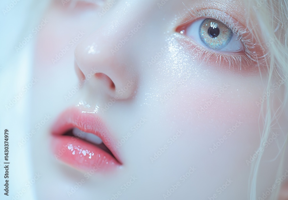 Fototapeta premium The beauty woman ideal is centered around achieving healthy skin through the use of natural cosmetics