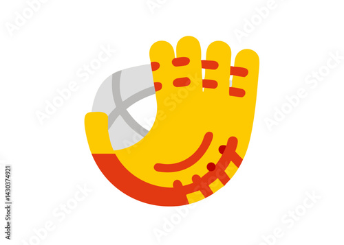 Simple icons of baseball merchandise. Illustration. Summer. Koshien. Sports.