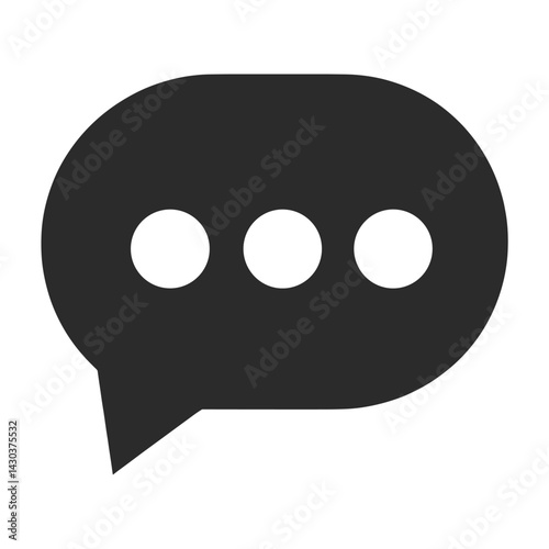 Communication symbol black icon vector