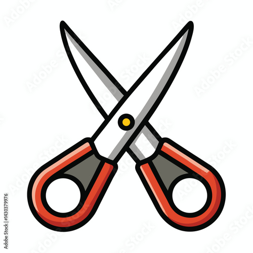Scissors emoji vector symbol sign icon illustration