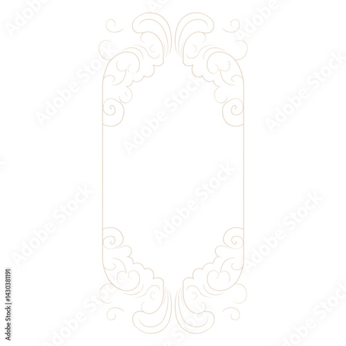 Minimal ornate frame elements design style vector