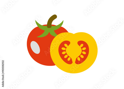 Vector illustration of a tomato.