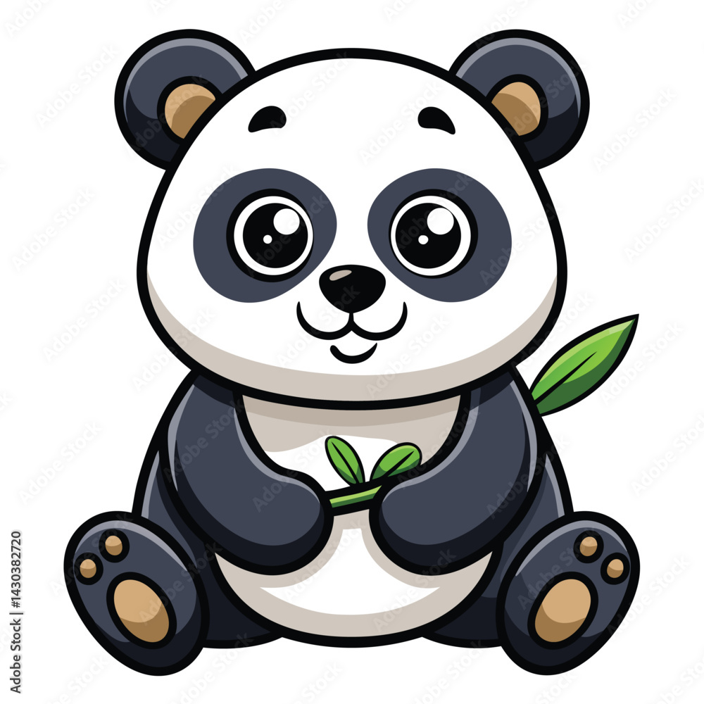 Obraz premium Cute cartoon panda