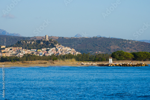 The hill town of Posada, Sardinia, Italy