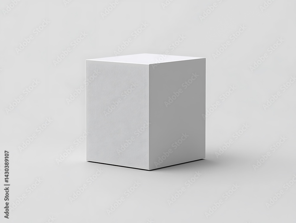 Minimalist white cube on a neutral background for modern design concept. Minimalist white cube on a neutral background for modern design concept.