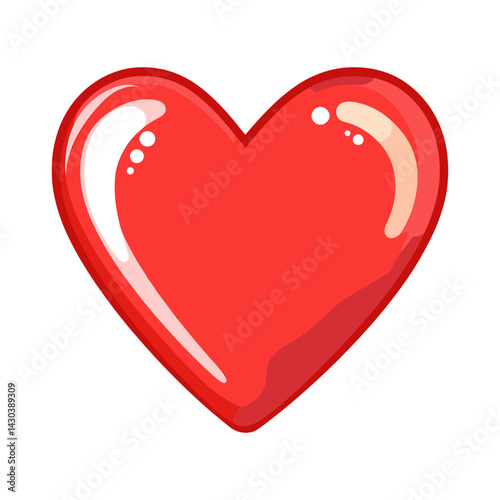 Carttoon heart icon illustration romantic ketchup vector