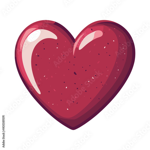 Carttoon heart icon illustration valentine romantic vector