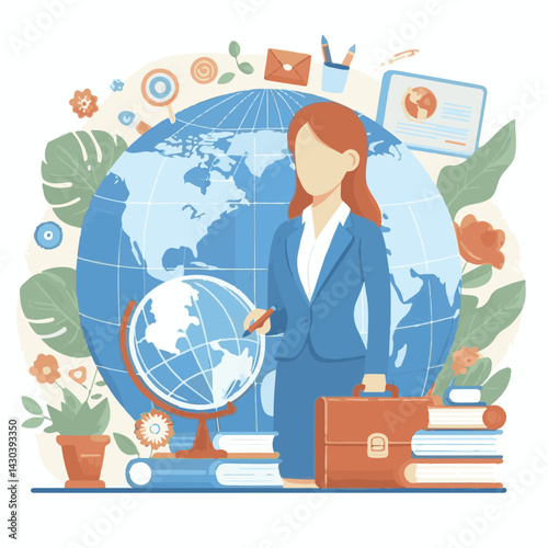 education, school, teacher, background, world, knowledge, celebration, vector, happy, design, student, illustration, text, day, international, card, banner, learn, book, poster, creative, college, gre