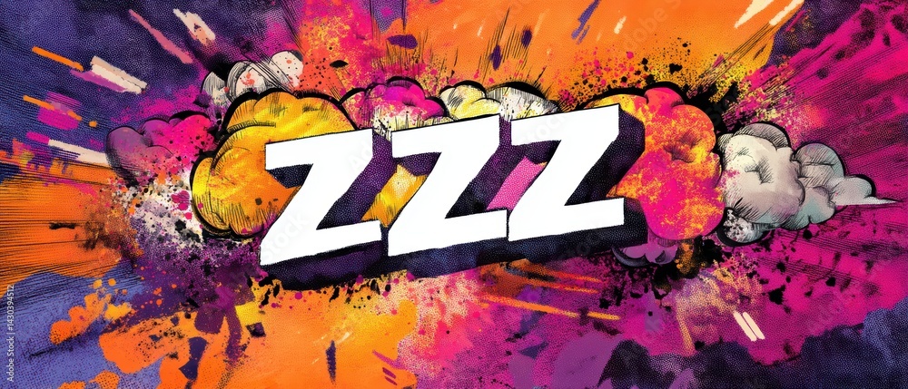 Vibrant comic-style explosion featuring the word