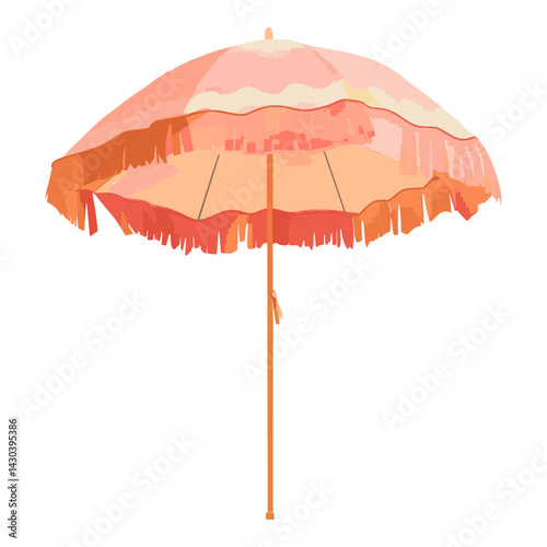 Beach umbrella illustration architecture protection vector