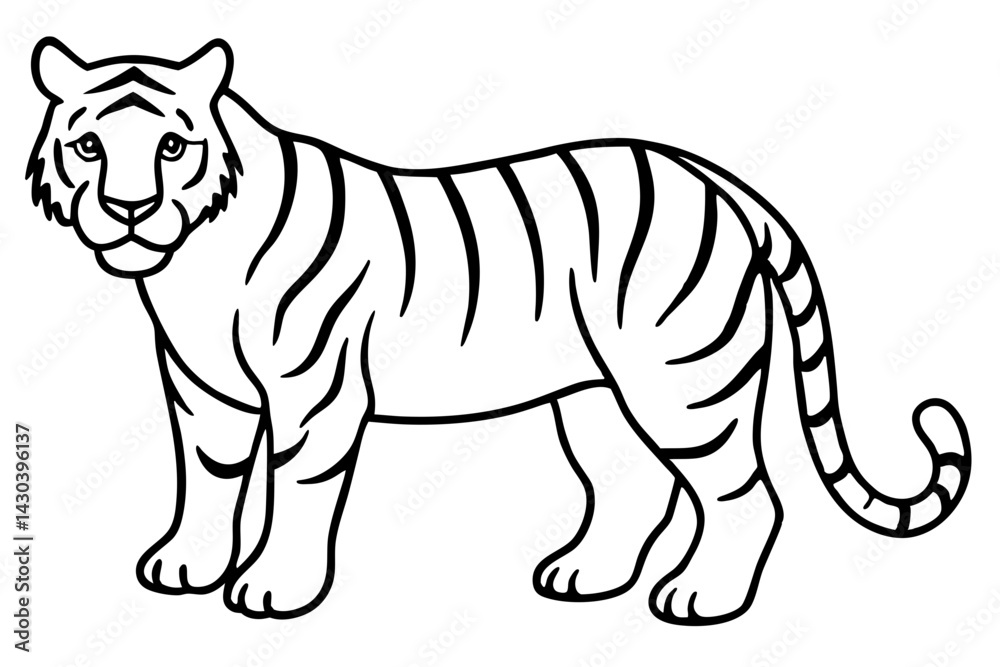 Obraz premium Wild Tiger Ink Art