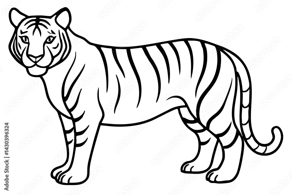 Obraz premium Wild Tiger Ink Art