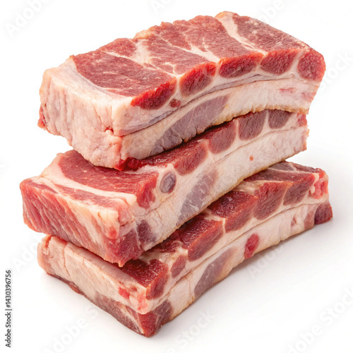 raw meat isolated on white