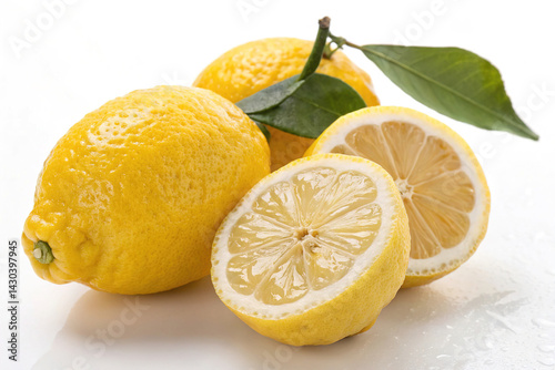Lemons isolated on white background
