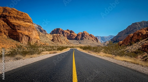 Scenic drive through the stunning landscapes of the Valley of Fire State Park