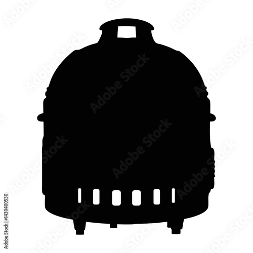 Egg incubator silhouette isolated on a white background