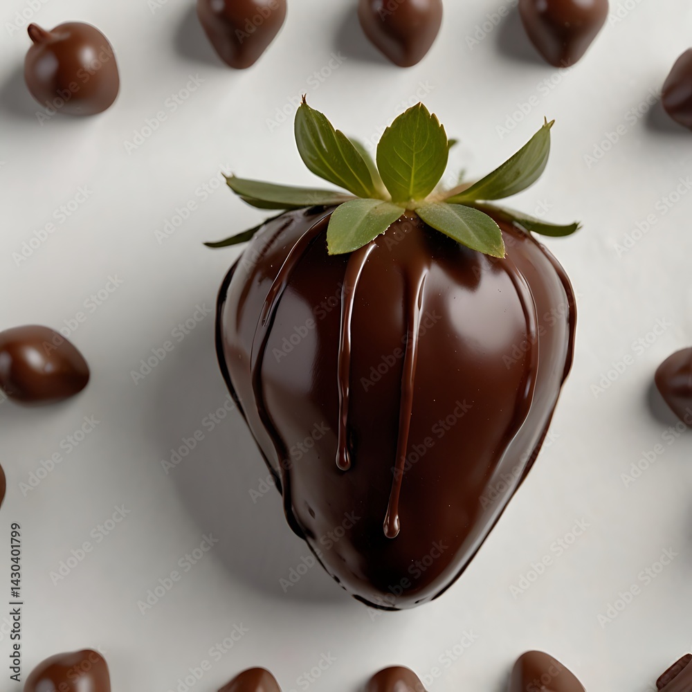 Obraz premium chocolate with strawberry