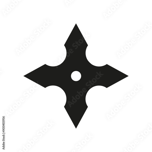 Shuriken icon vector. Ninja illustration sign. Throwing stars symbol or logo.