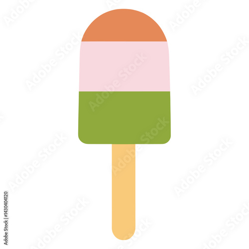 Popsicle illustration colorful cream vector