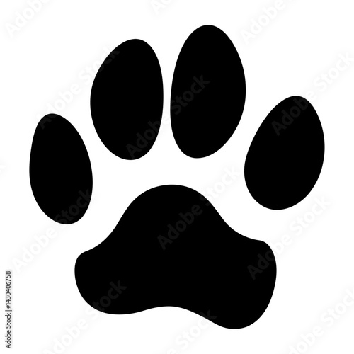 Dog Paw Print print black paw vector