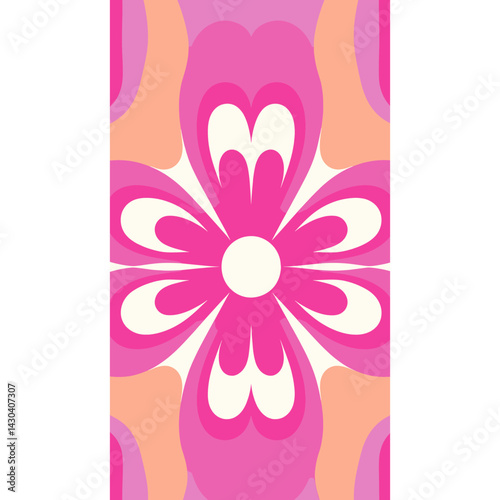 Flower shape art illustration psychedelic vector