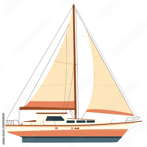 Yacht illustration sailboat vessel vector