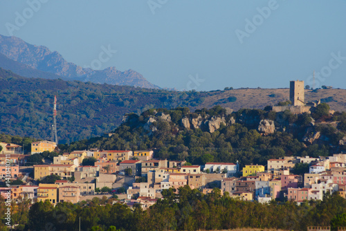 The hill town of Posada, Sardinia, Italy