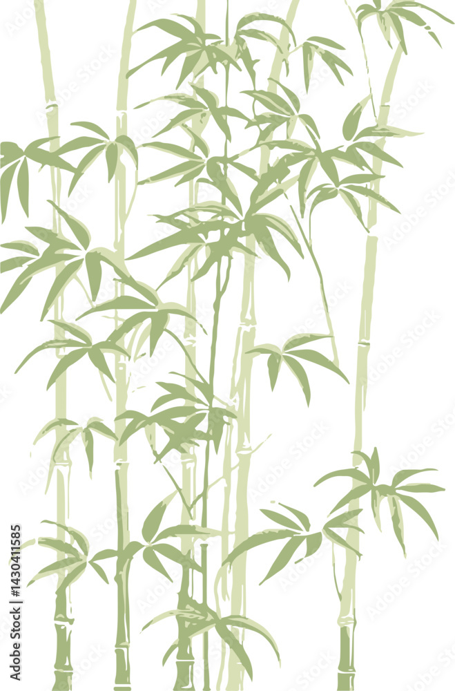 Obraz premium Bamboo Forest Vector Illustration
