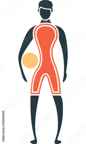 Female Basketball Player Holding Ball