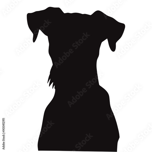 Collection portrait Airedale Terrier dog silhouette illustration design vector