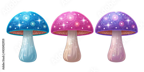 Coloring Sketch With Funny Mushrooms Ai Artwork