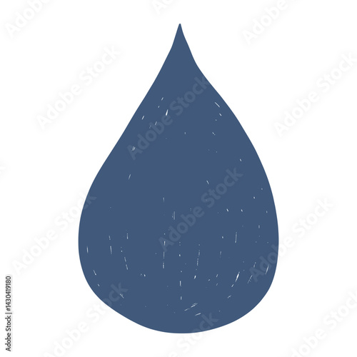 Blue water drop illustration droplet simple vector