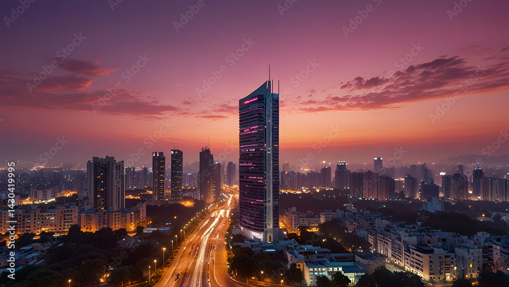 Obraz premium london skyline at night