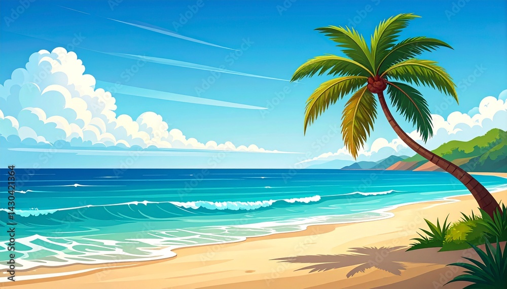 fond d'illustration de la mer d'été fond d'illustration de la mer d'été