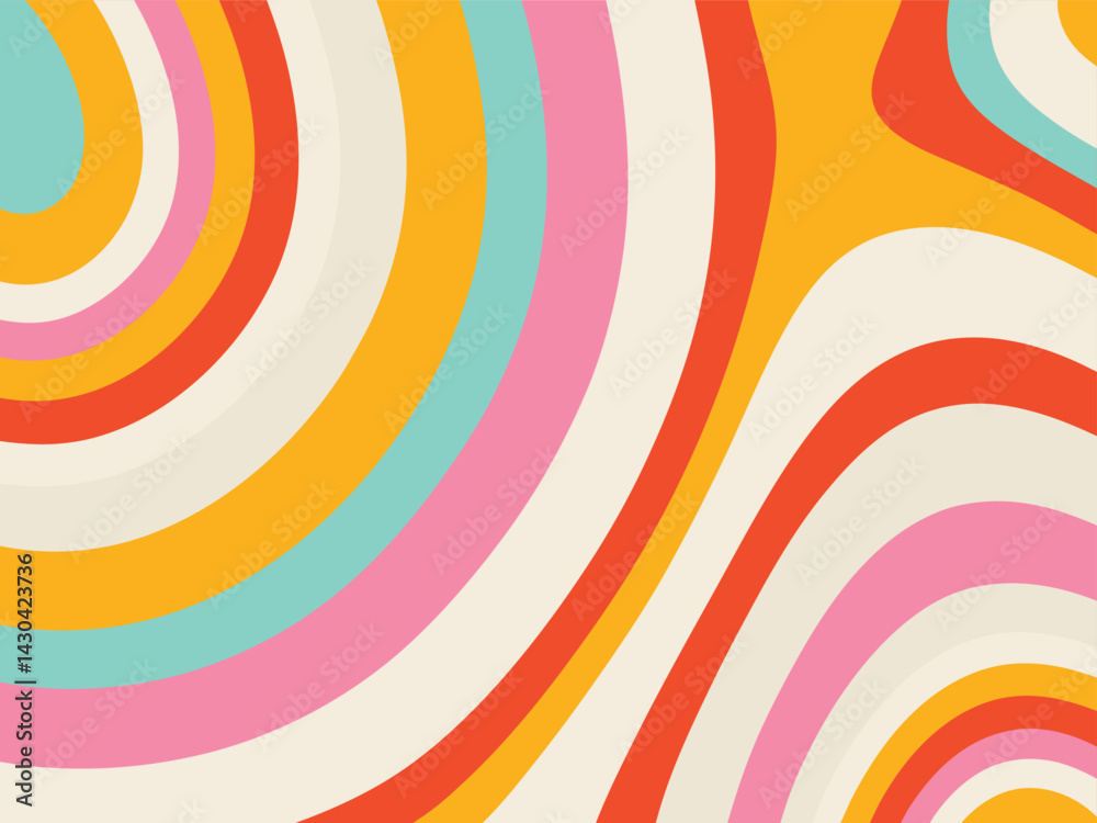 Naklejka premium Seamless Abstract Organic Line Pattern - Minimalist Vector Design.