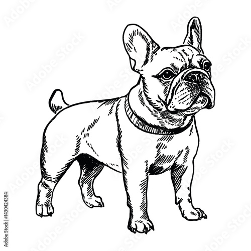 French bulldog animal white pet vector