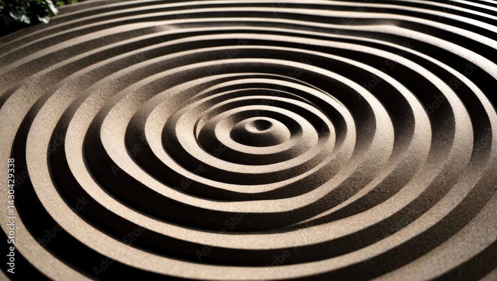Obraz premium Zen circle design in sandy texture