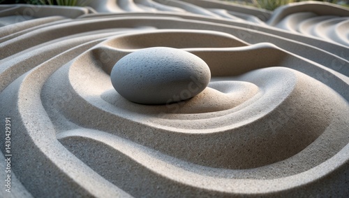 Zen garden harmony and simplicity create a serene backdrop for meditation and relaxation