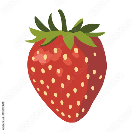 Strawberry illustration fruit colorful vector