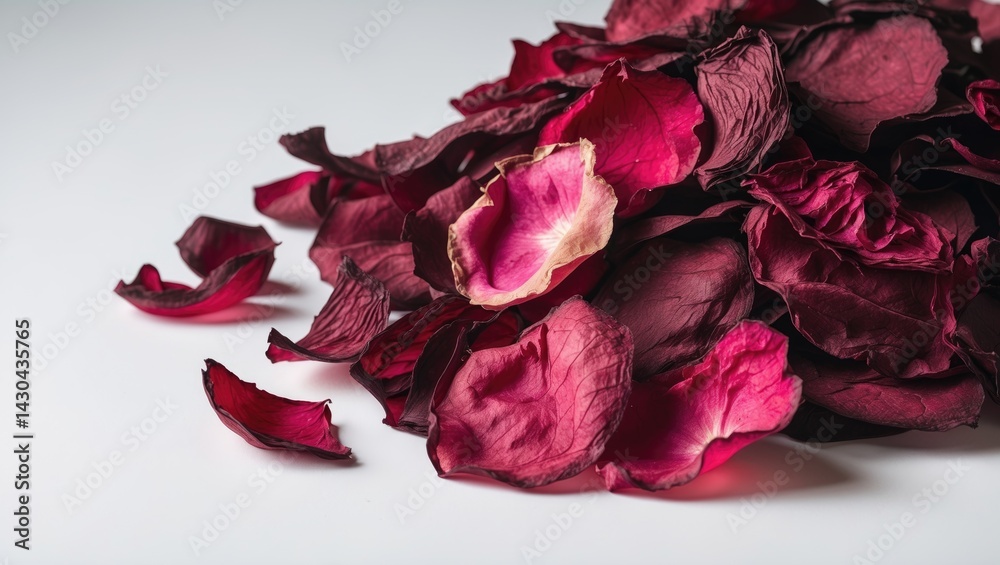 Obraz premium Dehydrated beetroot chips on a plain background