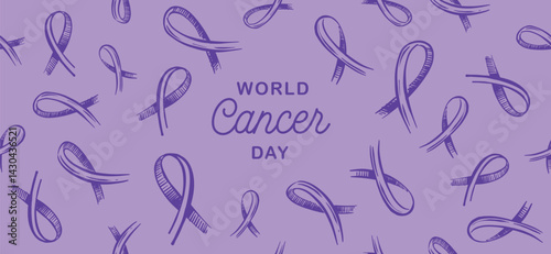 World Cancer Day, hand drawn.