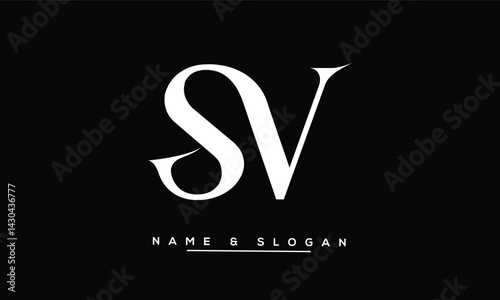 SV, VS Abstract Letters Logo Monogram