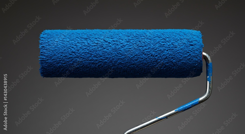 Obraz premium Blue Paint Roller for Painting