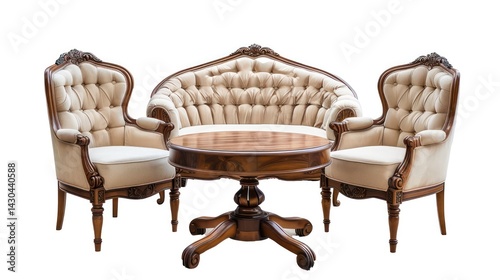 Classic furniture isolated on white background