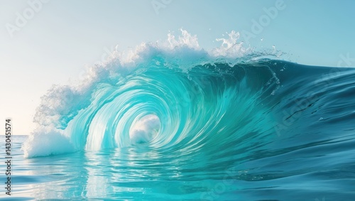 Fototapeta Naklejka Na Ścianę i Meble -  Sea wave in clear blue water