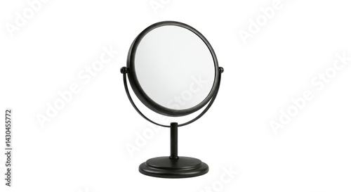 Fotografija Isolated Sleek Black Vanity Mirror on Stand