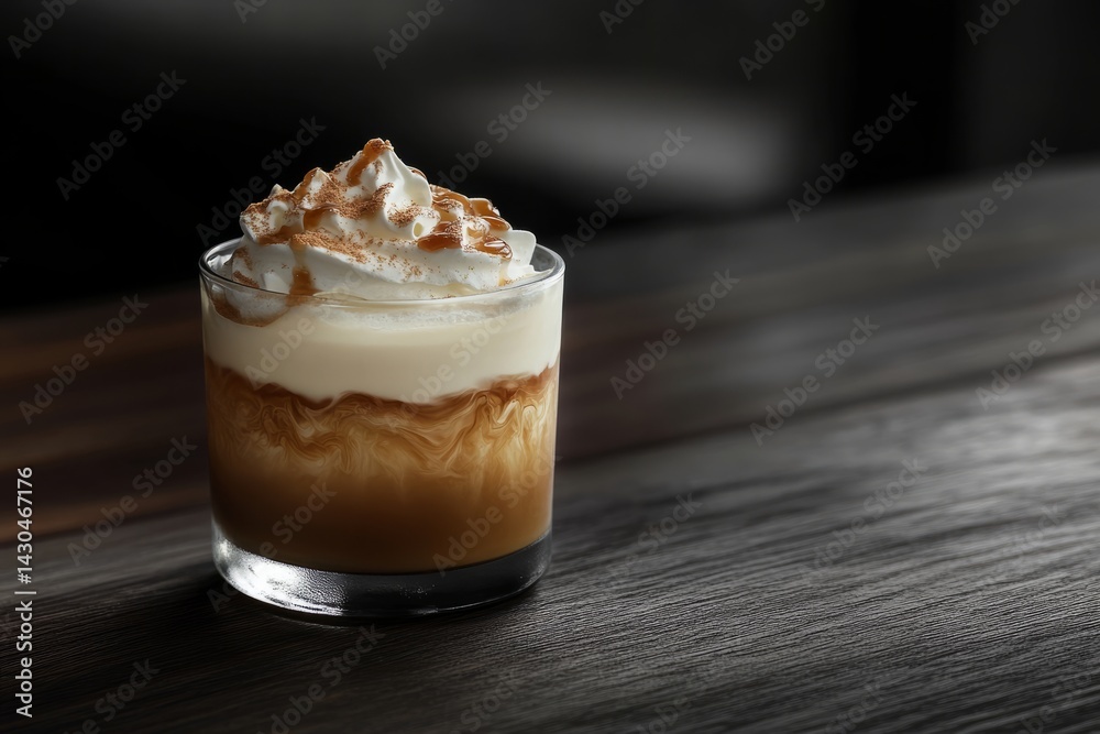 Cocktail Caramel espresso with whipped cream Cocktail Caramel espresso with whipped cream