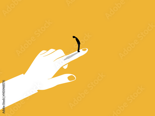 Goal, Businessman on Index Finger Leading